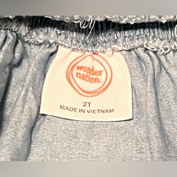 NWT Wonder Nation Toddler Girl Star Ruffled Dress, Size 2T Blue/White - Picture 5 of 5